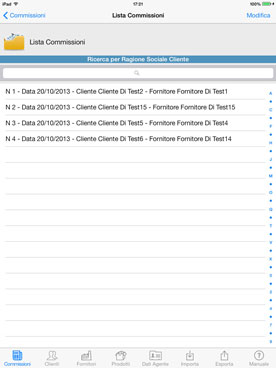 Copie Commissioni per iPad