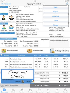 Copie Commissioni per iPad
